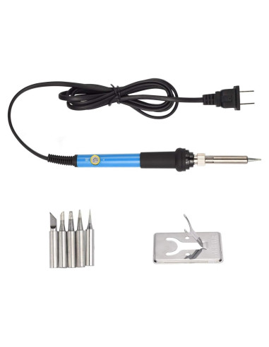 Kit de Soldador TXINLEI 60W Ajustable 7 Piezas Azul