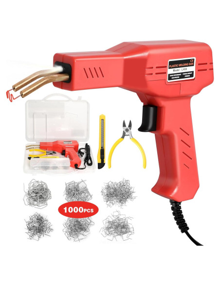 Soldador de Plástico ATOLS HS con 1000 Grapas y Accesorios