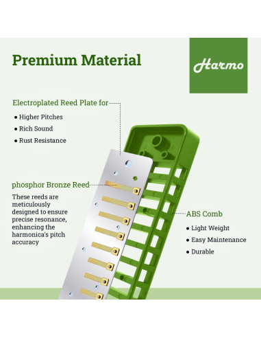Armónica Diatónica Harmo Melodía Polar Clave de C 2 Octavas