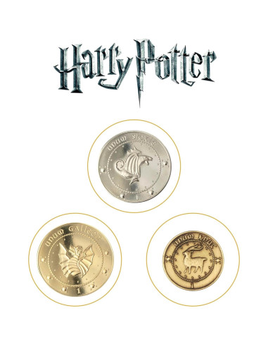 Monedas del Banco Gringotts The Noble Collection 3 piezas