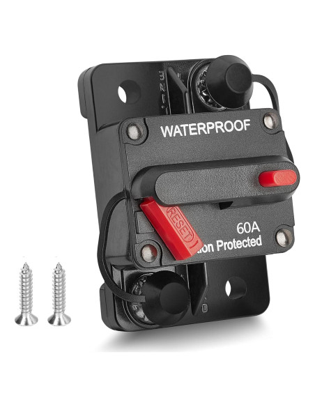 Disyuntor RED WOLF 60A para Barco y ATV DC 12V-48V