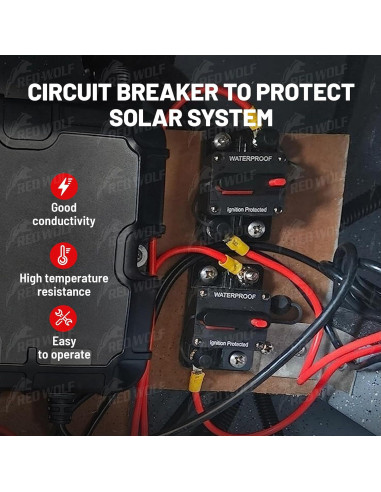 Disyuntor RED WOLF 60A para Barco y ATV DC 12V-48V