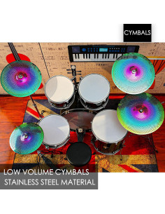 Set de Platillos Silenciosos CYMBALS 14-20" Arcoíris 5 Pcs 2