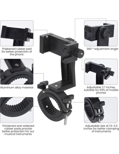 Lyra de Teléfono Ajustable ZMXLQZJ para Trombón y Barítono