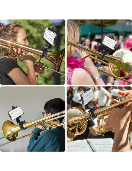 Lyra de Teléfono Ajustable ZMXLQZJ para Trombón y Barítono