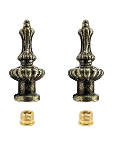 Tapa de Finial de Lámpara ECUDIS Bronce Antiguo Paquete 2