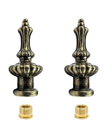Tapa de Finial de Lámpara ECUDIS Bronce Antiguo Paquete 2