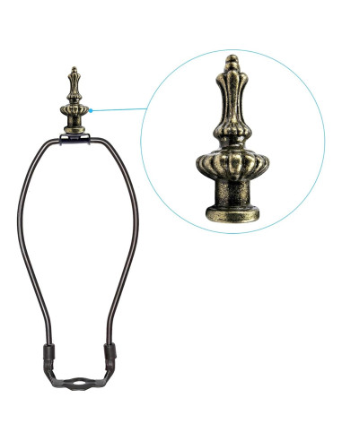 Tapa de Finial de Lámpara ECUDIS Bronce Antiguo Paquete 2