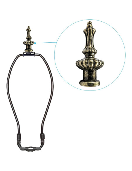 Tapa de Finial de Lámpara ECUDIS Bronce Antiguo Paquete 2