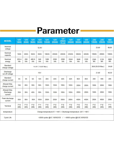 Batería de Litio WEIZE 12V 100Ah Mini Ligera BMS 100A