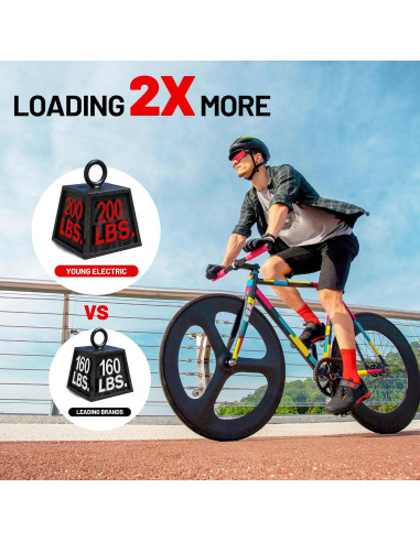 Soporte para Bicicletas Joven 2 Bicicletas 200 lbs Plegable