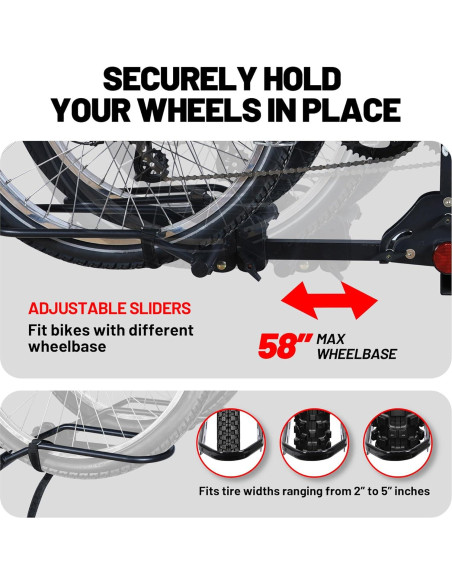 Soporte para Bicicletas Joven 2 Bicicletas 200 lbs Plegable