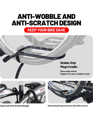 Soporte para Bicicletas Joven 2 Bicicletas 200 lbs Plegable