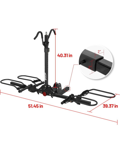 Soporte para Bicicletas Joven 2 Bicicletas 200 lbs Plegable