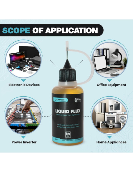 Gotero Fluxo de Soldadura Líquido Quimtech 30 ml RMA