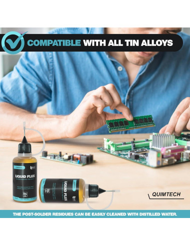 Gotero Fluxo de Soldadura Líquido Quimtech 30 ml RMA