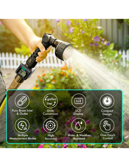 Medidor de Flujo de Agua Restmo con Pantalla LCD y Latón