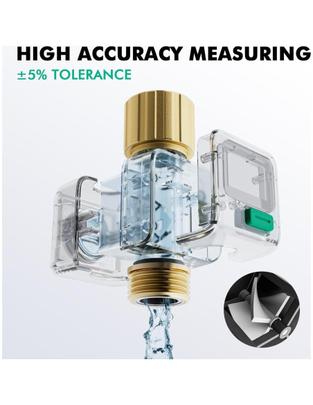 Medidor de Flujo de Agua Restmo con Pantalla LCD y Latón