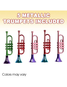 Trompetas Metálicas ArtCreativity Set de 5 para Niños 2