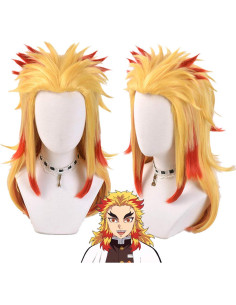 Peluca Rengoku Kyoujurou Kimetsu no Yaiba Sintética 2