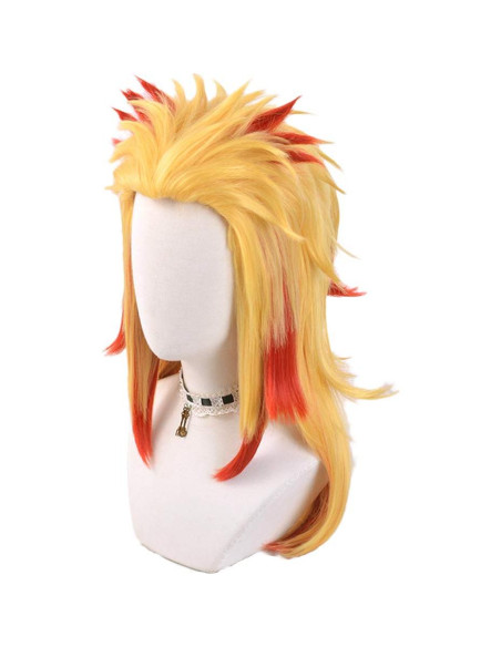 Peluca Rengoku Kyoujurou Kimetsu no Yaiba Sintética