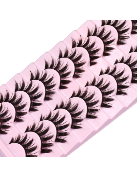 10 Pares de Pestañas Anime Cosplay 16mm AUGENLI A3