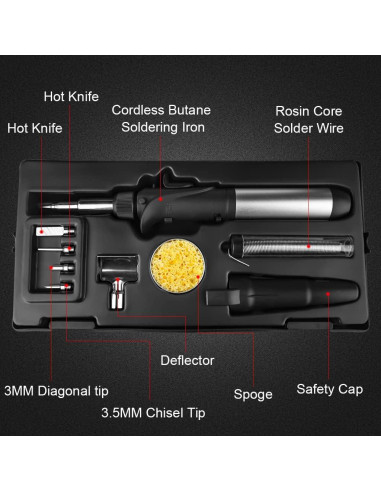 Soldador de Butano JETPRO 062 con Temperatura Ajustable