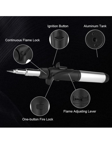 Soldador de Butano JETPRO 062 con Temperatura Ajustable