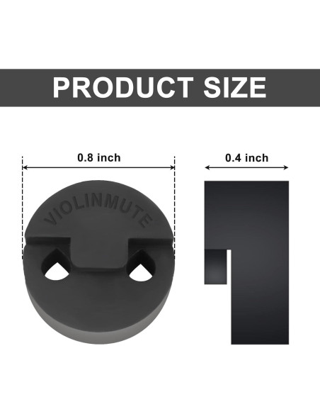 Juego de Silenciadores de Violín Goma 10 Redondos + 2 Garra