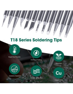 Puntas de Soldadura T18 Hanglife 12 Pcs para Hakko 2