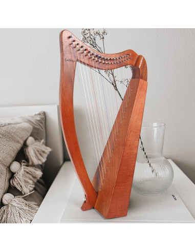 Arpa Lira Lotkey 19 Cuerdas Caoba Sólida 74 cm