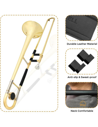 Conjunto Protectores para Trompeta ROWELL Cuero Antideslizante