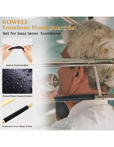 Conjunto Protectores para Trompeta ROWELL Cuero Antideslizante
