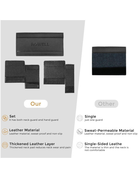 Conjunto Protectores para Trompeta ROWELL Cuero Antideslizante