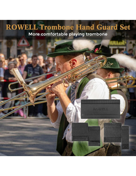 Conjunto Protectores para Trompeta ROWELL Cuero Antideslizante