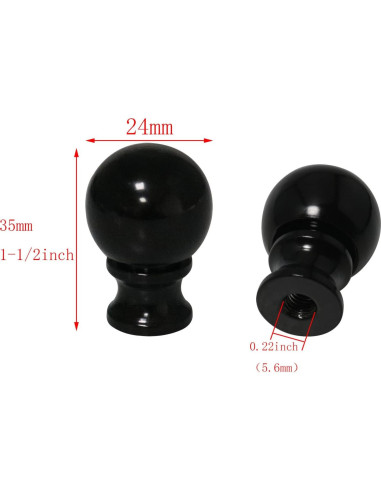 Soporte de Arpa de Lámpara DGBRSM 25 cm Negro con Remate