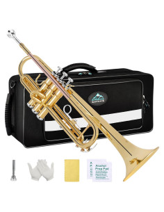 Trompeta Bb EastRock con Estuche y Kit de Limpieza