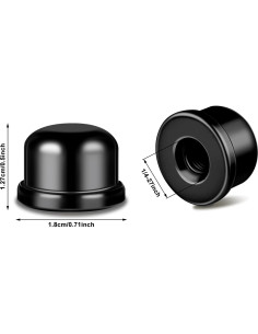 Finiales de Lámpara Honoson 8 Pcs 1.27 cm Negro 2
