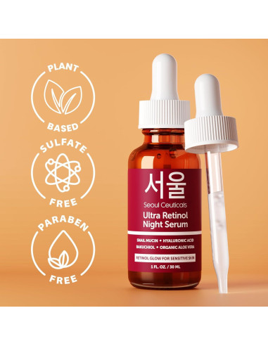 Suero Nocturno Retinol 1% SeoulCeuticals 97.5% Mucina