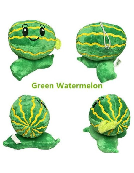 3 Muñecos de Felpa Plants vs Zombies - Patata, Sandía Verde y Helada