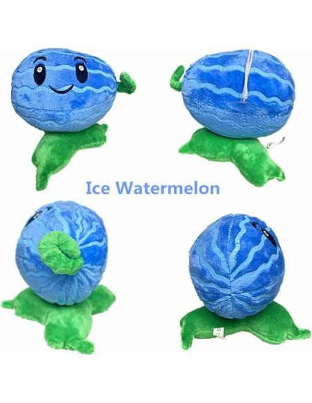 3 Muñecos de Felpa Plants vs Zombies - Patata, Sandía Verde y Helada