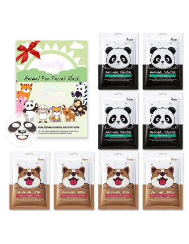 Kaely 8 Máscaras Faciales Animales para Niños y Adolescentes