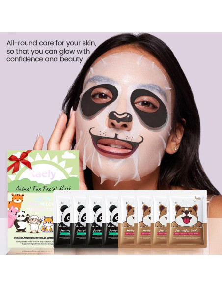 Kaely 8 Máscaras Faciales Animales para Niños y Adolescentes Kaely 8 Máscaras Faciales Animales para Niños y Adolescentes