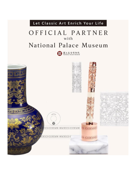 Bolígrafo de lujo ARTEX con soporte de mármol - Recarga SCHMIDT