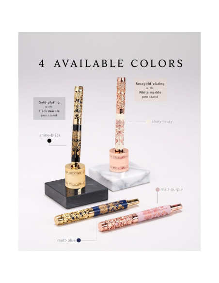 Bolígrafo de lujo ARTEX con soporte de mármol - Recarga SCHMIDT