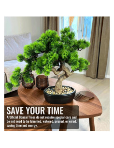 Árbol Bonsai Artificial Permaplants 40 cm Pino Cerámica 2