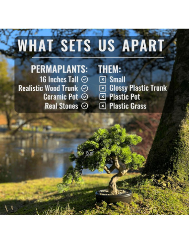 Árbol Bonsai Artificial Permaplants 40 cm Pino Cerámica