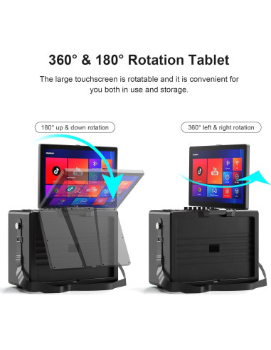 Máquina de Karaoke Inteligente A116 con Pantalla 14" y 2 Micrófonos