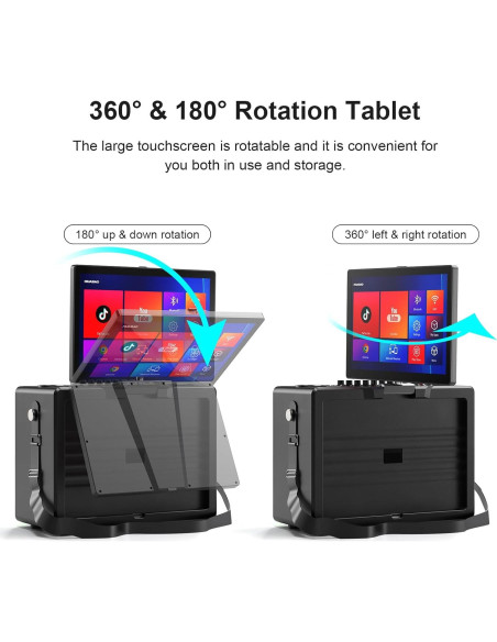 Máquina de Karaoke Inteligente A116 con Pantalla 14" y 2 Micrófonos