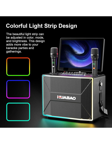 Máquina de Karaoke Inteligente A116 con Pantalla 14" y 2 Micrófonos